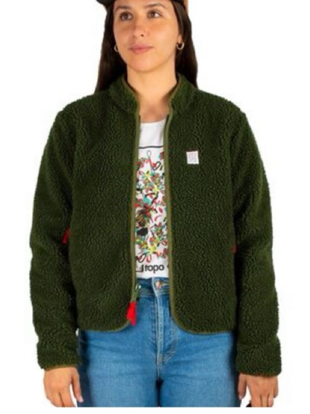Topo Design SHERPA JACKET - WOMEN'S - Olive, Small